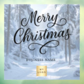 Kerst winter wonderland bedrijfslogo raamsticker (Vel 3)