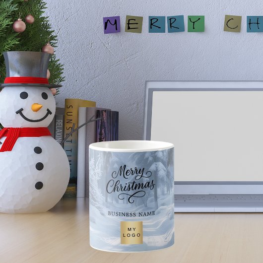 Kerst Winter Wonderland Business logo Koffiemok