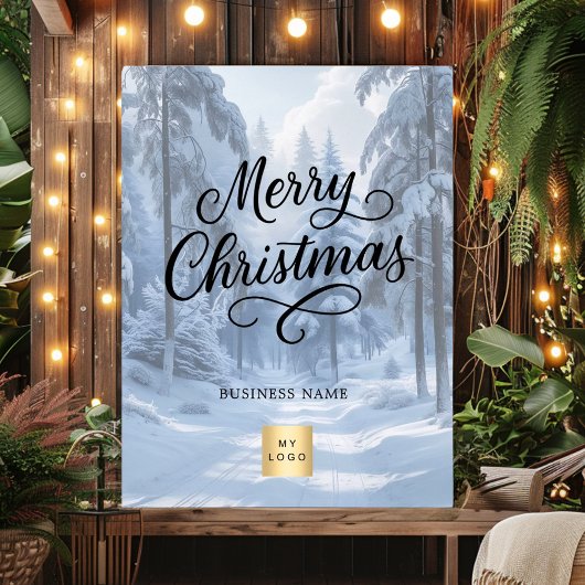 Kerst Winter Wonderland Business logo Poster