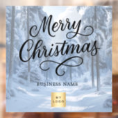 Kerst Winter Wonderland Business logo Raamsticker (Vel 2)