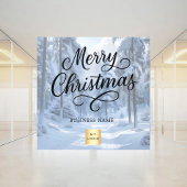 Kerst Winter Wonderland Business logo Raamsticker