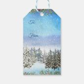 Kerst Winter Wonderland Cadeaulabel (Achterkant)