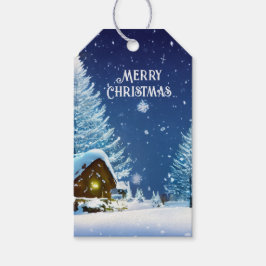 Kerst Winter Wonderland Feestelijke Sneeuw Gift La Cadeaulabel