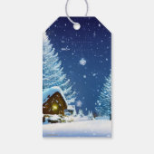 Kerst Winter Wonderland Feestelijke Sneeuw Gift La Cadeaulabel (Achterkant)