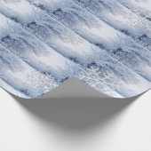 Kerst Winter Wonderland Glas Sneeuwvlokken  Cadeaupapier (Hoek)