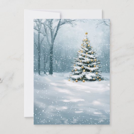 Kerst Winter Wonderland Vakantie bruiloft Kaart (Achterkant)