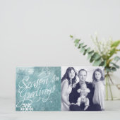 Kerst Winter Wonderland Vakantie Foto Kaart (Staand voorkant)