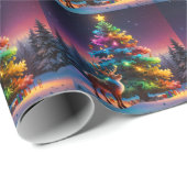 Kerst Winter Wonderland Vakantieseizoen Cadeaupapier (Rol Hoek)