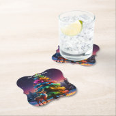 Kerst Winter Wonderland Vakantieseizoen Kartonnen Onderzetters (Insitu)