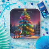 Kerst Winter Wonderland Vakantieseizoen Papieren Bordje (Feest)