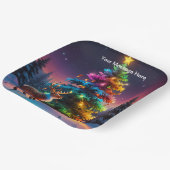 Kerst Winter Wonderland Vakantieseizoen Papieren Bordje (Gebogen)