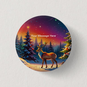 Kerst Winter Wonderland Vakantieseizoen Ronde Button 3,2 Cm