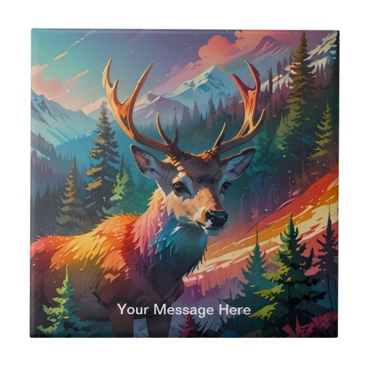 Kerst Winter Wonderland Vakantieseizoen Tegeltje (Voorkant)