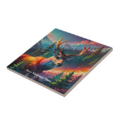 Kerst Winter Wonderland Vakantieseizoen Tegeltje (Zijkant)