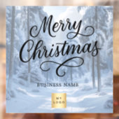 Kerst winter wonderland zakelijke logo raamsticker (Vel 2)