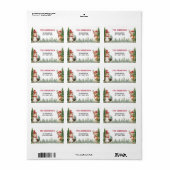 Kerst Winter Woodland Dieren Etiket (Full Sheet)