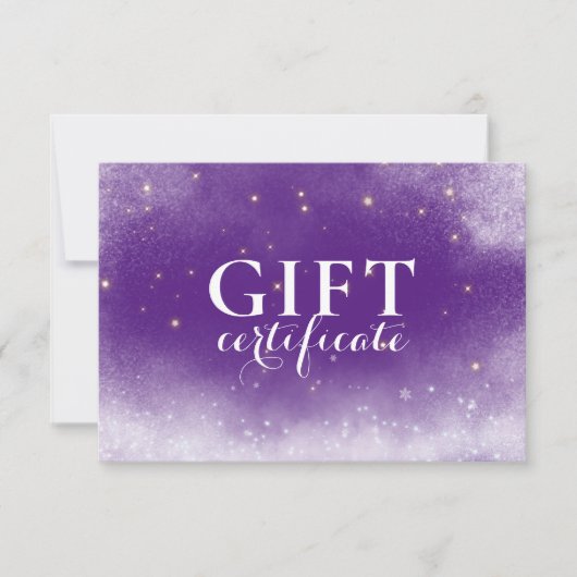 KERST, WINTER, ZAKELIJKE CADEAUBON (Voorkant)