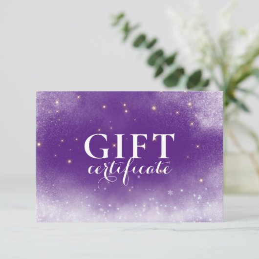 KERST, WINTER, ZAKELIJKE CADEAUBON (Staand voorkant)