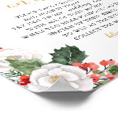 Kerst Winter zeg geen bruid Bruidsjurkfeest Poster (Hoek)