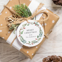 Kerst Winterbessen Krans Aangepaste Familienaam