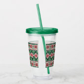 Kerst/Winterbeurs eiland rood & groen Acryl Drinkbeker (Links)