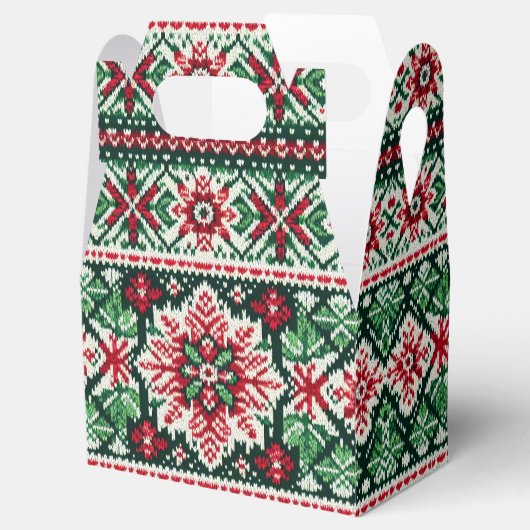 Kerst/Winterbeurs eiland rood & groen Bedankdoosjes (Geopend)