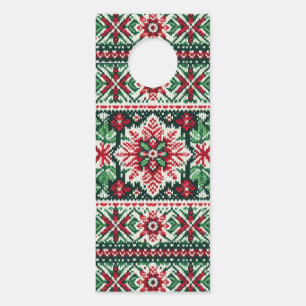 Kerst/Winterbeurs eiland rood & groen Deurhanger