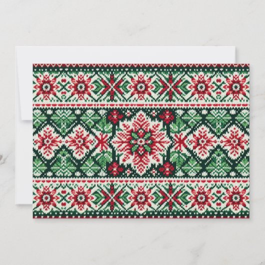 Kerst/Winterbeurs eiland rood & groen Feestdagenkaart (Voorkant)