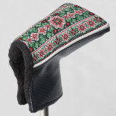 Kerst/Winterbeurs eiland rood & groen Golfheadcover (3/4 voorkant)