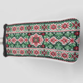 Kerst/Winterbeurs eiland rood & groen Golfheadcover (Voorkant)