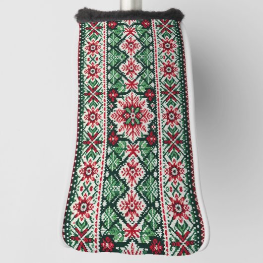 Kerst/Winterbeurs eiland rood & groen Golfheadcover (Draai 90)