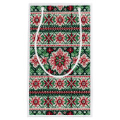 Kerst/Winterbeurs eiland rood & groen Klein Cadeauzakje (Voorkant)