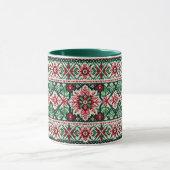 Kerst/Winterbeurs eiland rood & groen Mok (Midden)