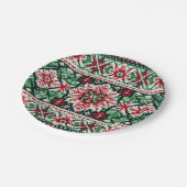 Kerst/Winterbeurs eiland rood & groen Papieren Bordje (Gekanteld)