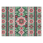 Kerst/Winterbeurs eiland rood & groen Tafelkleed (Voorkant (Horizontaal))