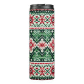 Kerst/Winterbeurs eiland rood & groen Thermosbeker (Achterkant)