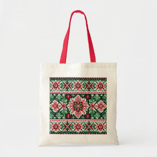 Kerst/Winterbeurs eiland rood & groen Tote Bag