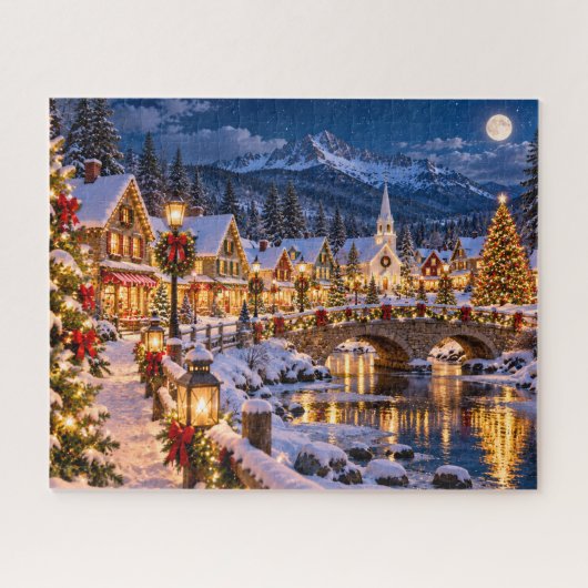 Kerst Winterdorp Legpuzzel (Horizontaal)