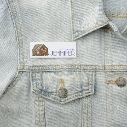 Kerst-winterfeestdag in Gingerbrood Naamplaatje (In situ)