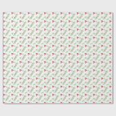 Kerst Wintergroen & Rode Bessen Cadeaupapier (Vlak)
