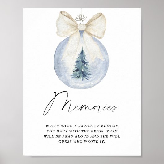 Kerst winterherinneringen met de bruid poster (Voorkant)