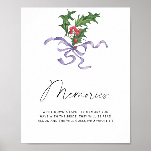 Kerst winterherinneringen met het bruids poster (Voorkant)