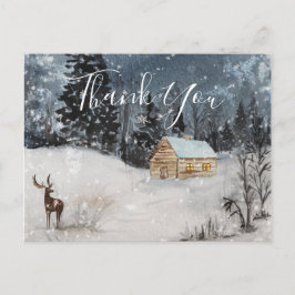 Kerst Winterhuis Scene Dankkaart Ansichtkaart Briefkaart