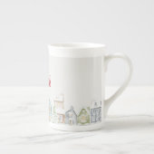 Kerst Winterhuizen vol Cozy Sfeer Porselein Kop (Rechts)