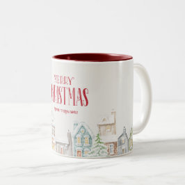 Kerst Winterhuizen vol knusse sfeer Tweekleurige Koffiemok