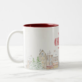 Kerst Winterhuizen vol knusse sfeer Tweekleurige Koffiemok
