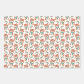 Kerst-winterkatten Waterverf Inpakpapier Vel (Voorkant 3)