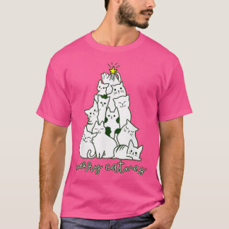 Kerst-winterkattenkerstmis van Merry T-shirt
