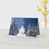 Kerst winterlandschap kaart (Gele Bloem)