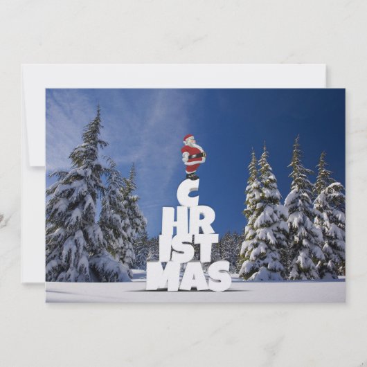 Kerst winterlandschap kaart (Voorkant)